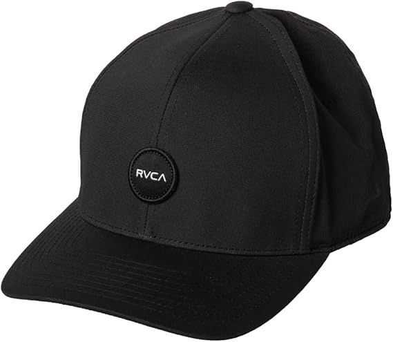 RVCA Seasons FlexFit Hat, Color: BLK, Style: S/M