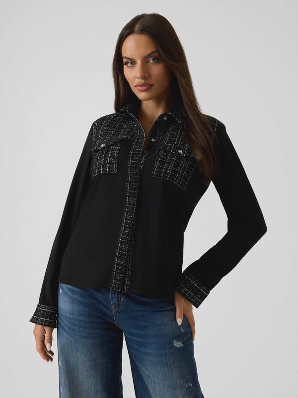 Guess Sandra Mix Tweed Shirt W5BH55W2382