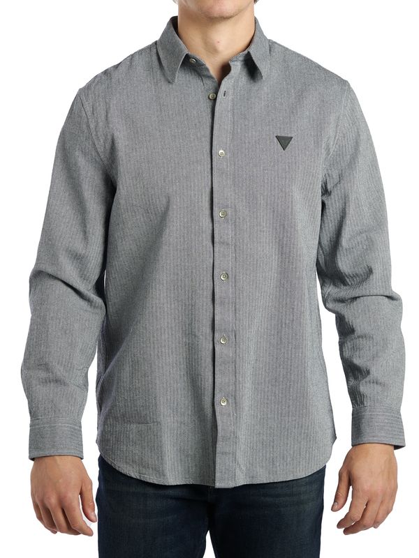 Guess LS Herringbone Shirt M5BH42W2041