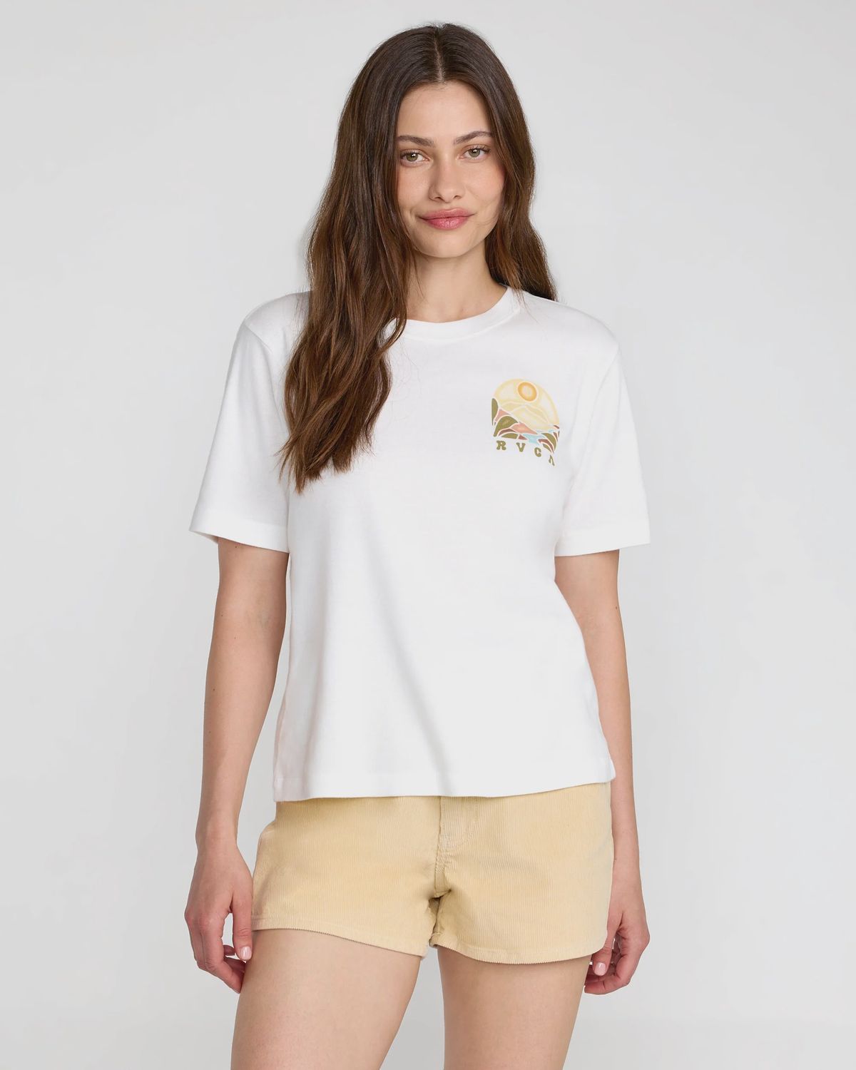 RVCA Icon Tee 23B351602, Color: Vintage Whte, Size: SM