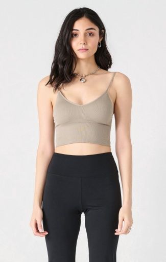 DEX Seamless Bra Top 2724021 D, Color: Taupe, Size: XS