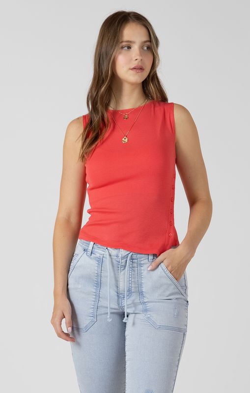 DEX Asymmetrical Button Detail Tank 2724024 D