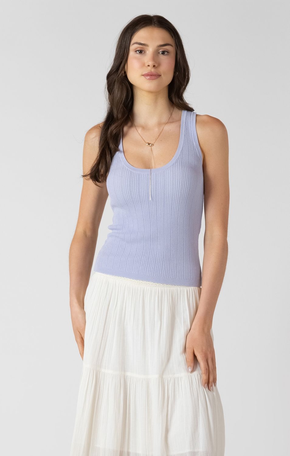 DEX Scoopneck Ribbed Tank 2727017 D