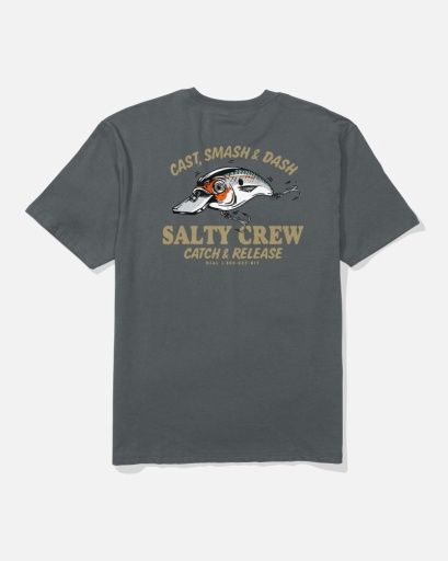 Salty Crew Cast Life Tee 20035971, Colour: CHARCOAL, Size: M