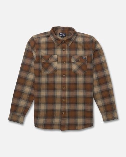 Salty Crew Daybreak Flannel 21435083, Colour: FRIAR BROWN, Size: M