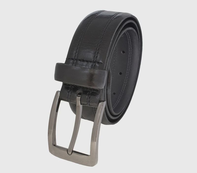 Custom Leather Double Stitched Dress Belt 10325-04