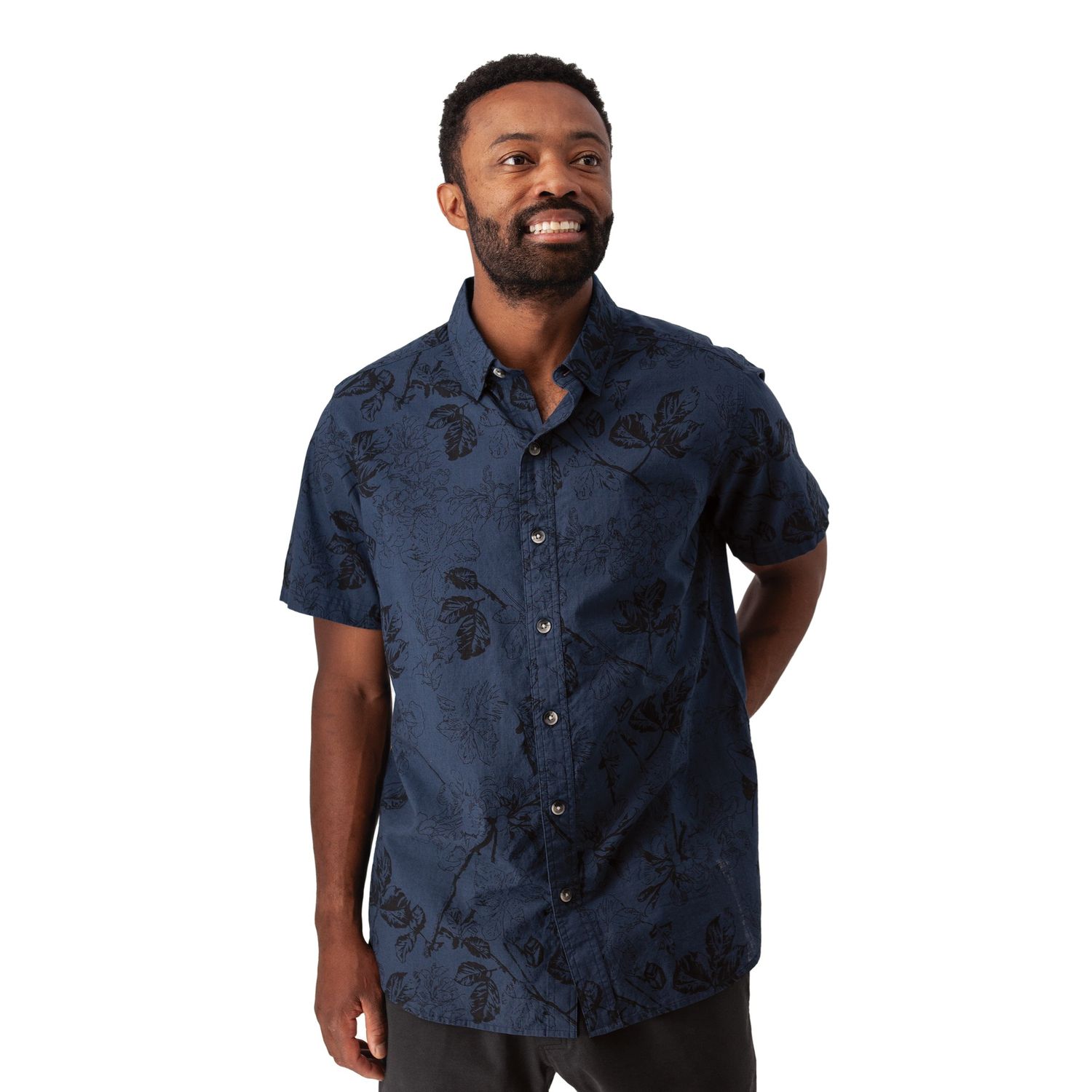 Old Ranch Ethan SS Woven A16052S6, Color: Navy, Size: MED