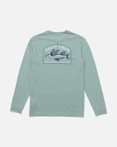Salty Crew FLY HOME LS SUNSHIRT, Colour: SEASIDE HEATHER, Size: M
