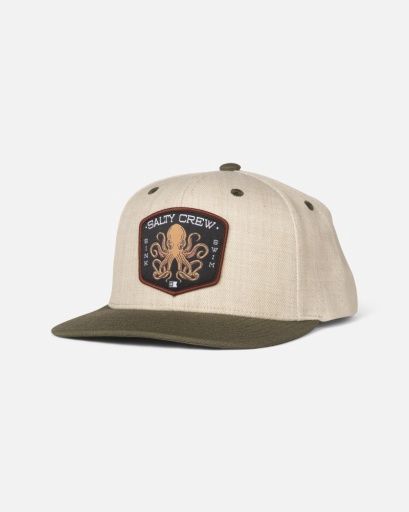 Salty Crew TAKO CLUB SNAPBACK, Colour: NATURAL/OLIVE