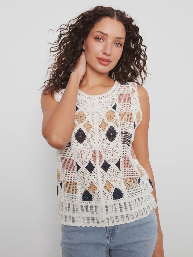 CB Sleeveless Crochet Top C4612