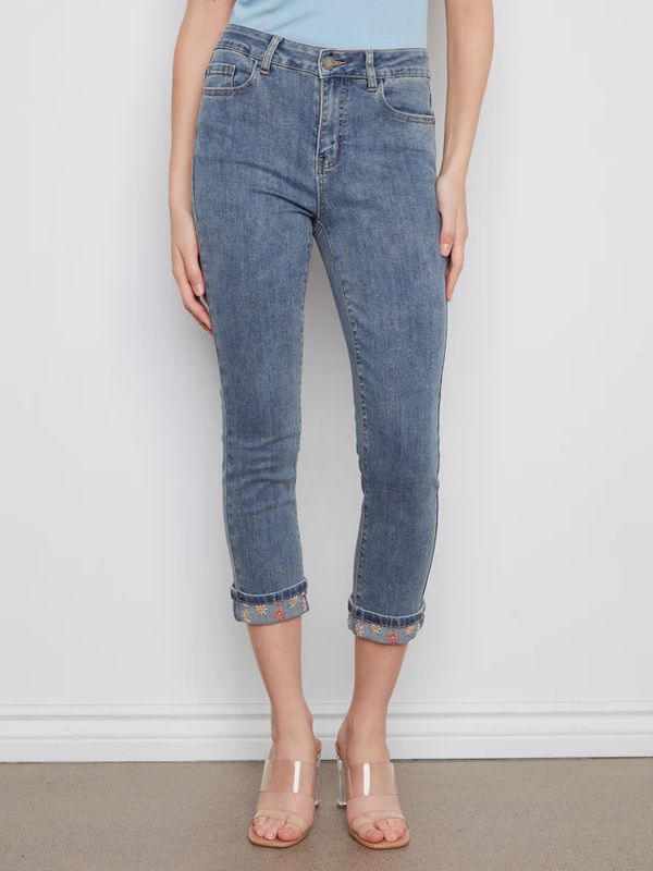CB Slim Fit Denim W/ Embroidered Cuff C5770E
