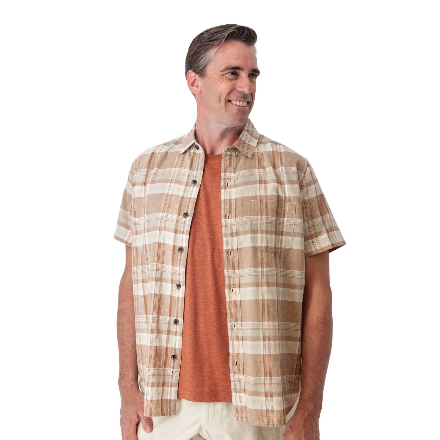 Old Ranch Porter SS Woven Shirt A15343, Color: Clove, Size: MED