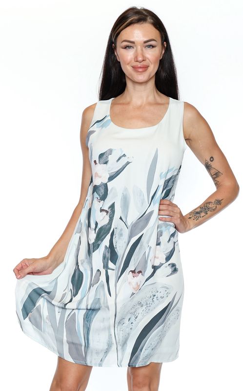 Papa Printed Shift Dress T5965