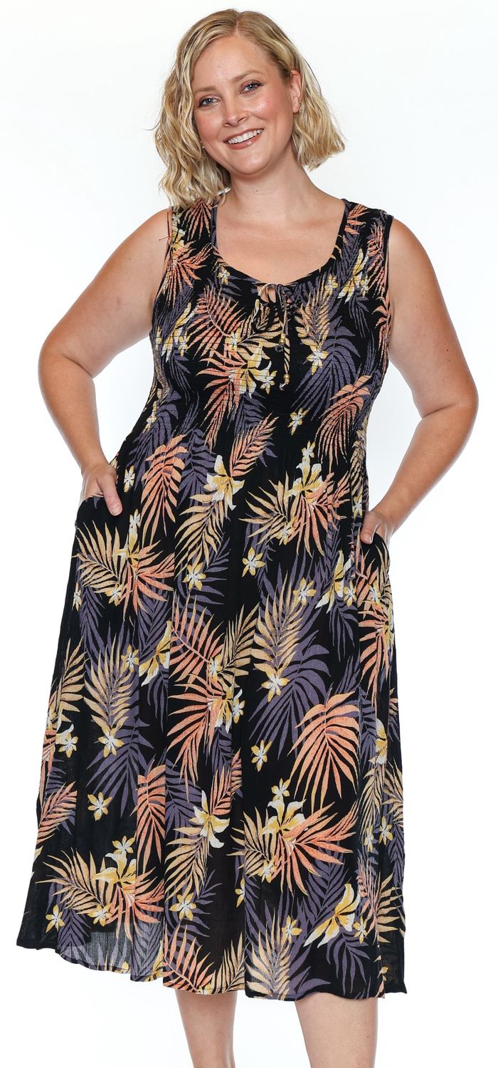 Papa Printed Sleeveless Dress P5662