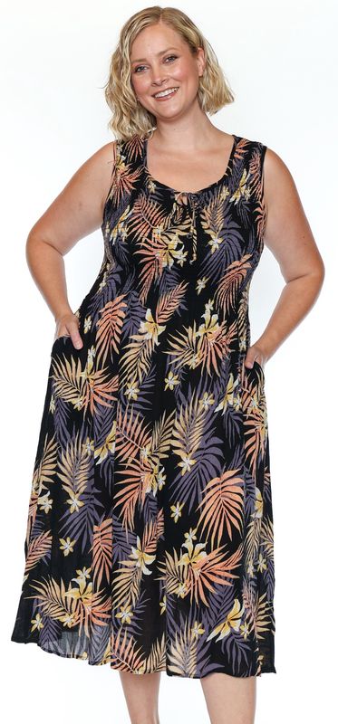 Papa Printed Sleeveless Dress P5662