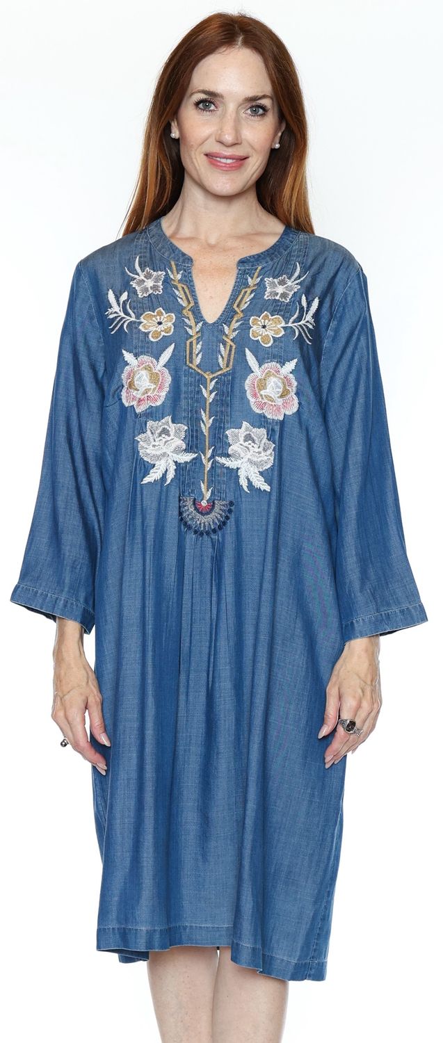 Papa Dress with Embroidery Front P5686