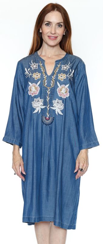 Papa Dress with Embroidery Front P5686