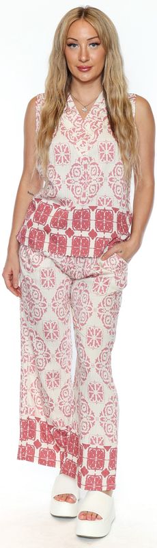 Papa Printed Tank with Pant Set T6160