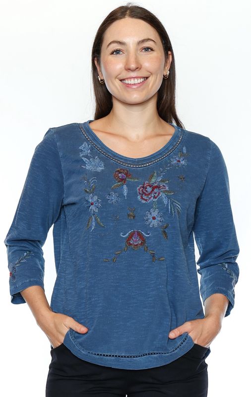 Papa 3/4 Sleeve Top P5681