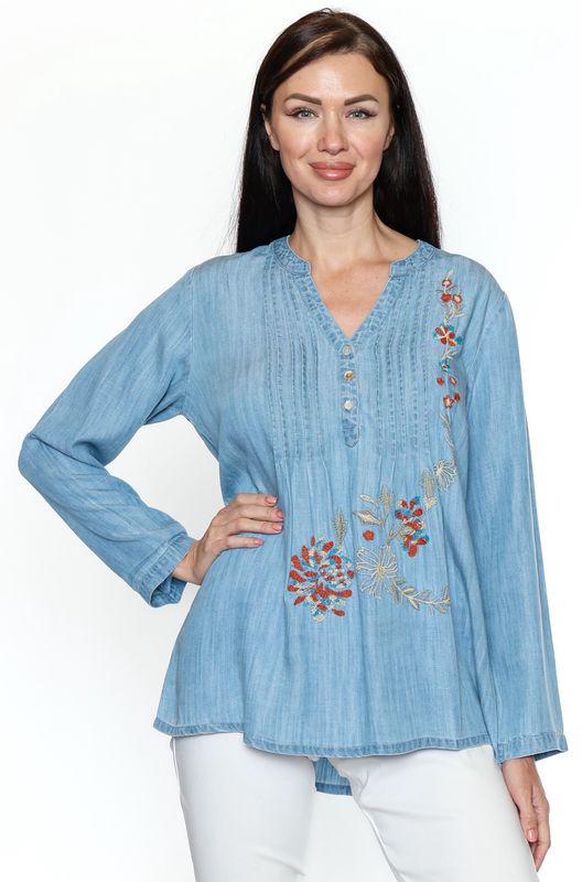 Papa Blouse with Pleats P5684
