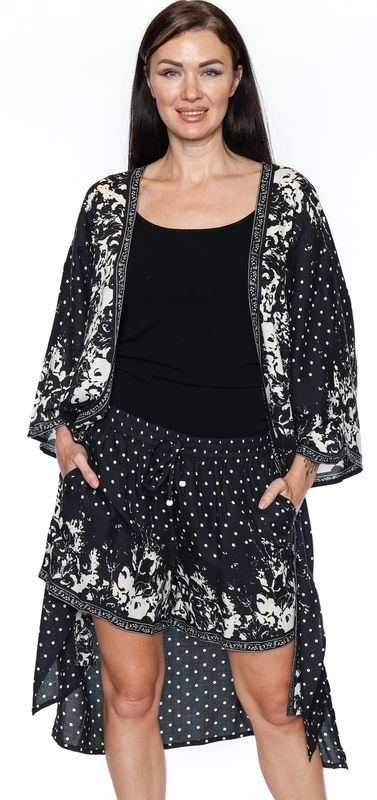 Papa Printed Open Cardigan P5391