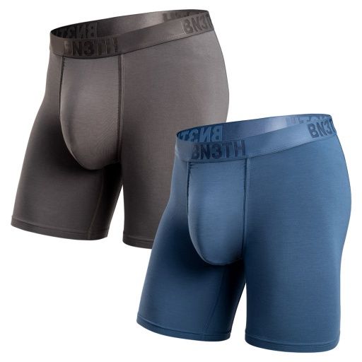CLASSIC ICON BOXER BRF 2PK SD, Colour: GARGOYLE/FOG 2 PACK, Size: S