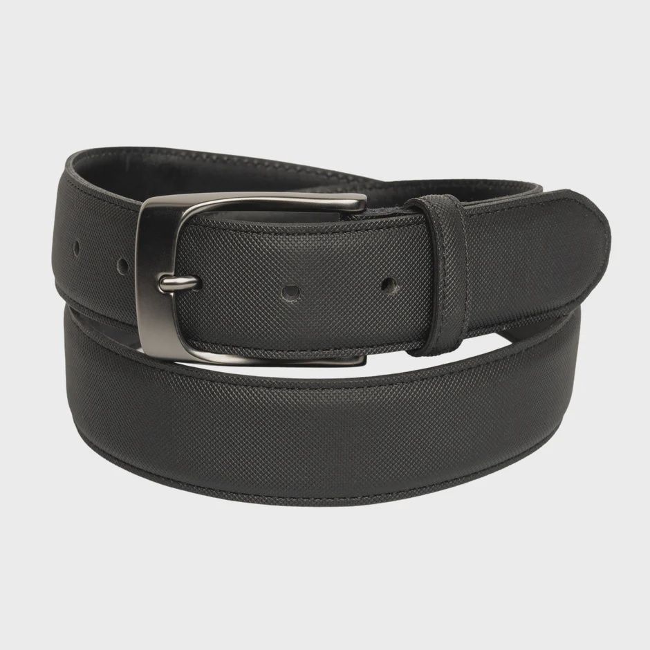 Custom Leather Textured Dress Belt 10236