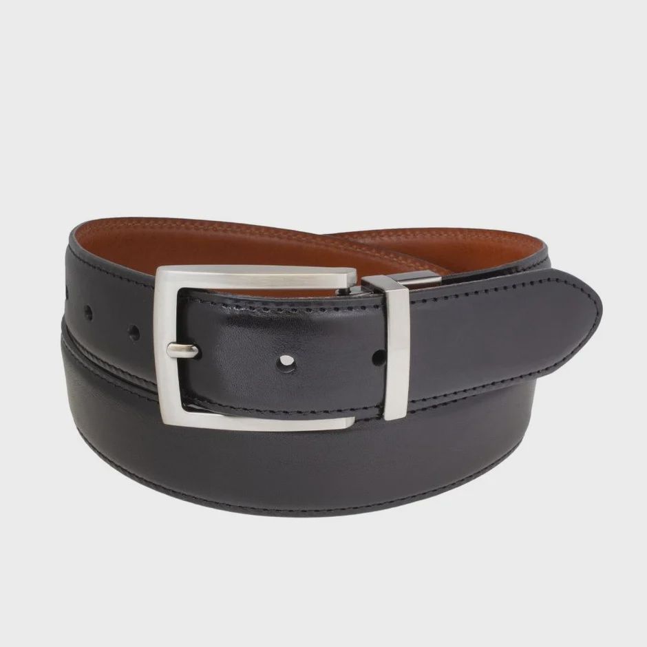 Custom Leather  Full-grain Leather Reversible Belt 8209