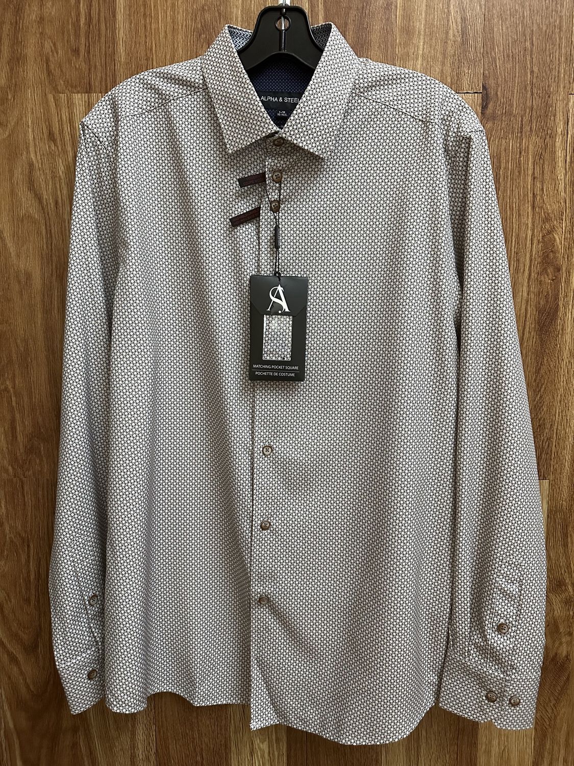 A&amp;S Microfiber L/S Shirt AS1H3495, Color: Bn#4003, Size: SM