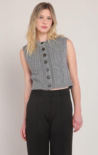 Room34 Cable Sweater Vest 2827035 DG
