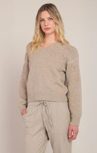 Room34 Flower Embroidered Sweater 2827041 DG