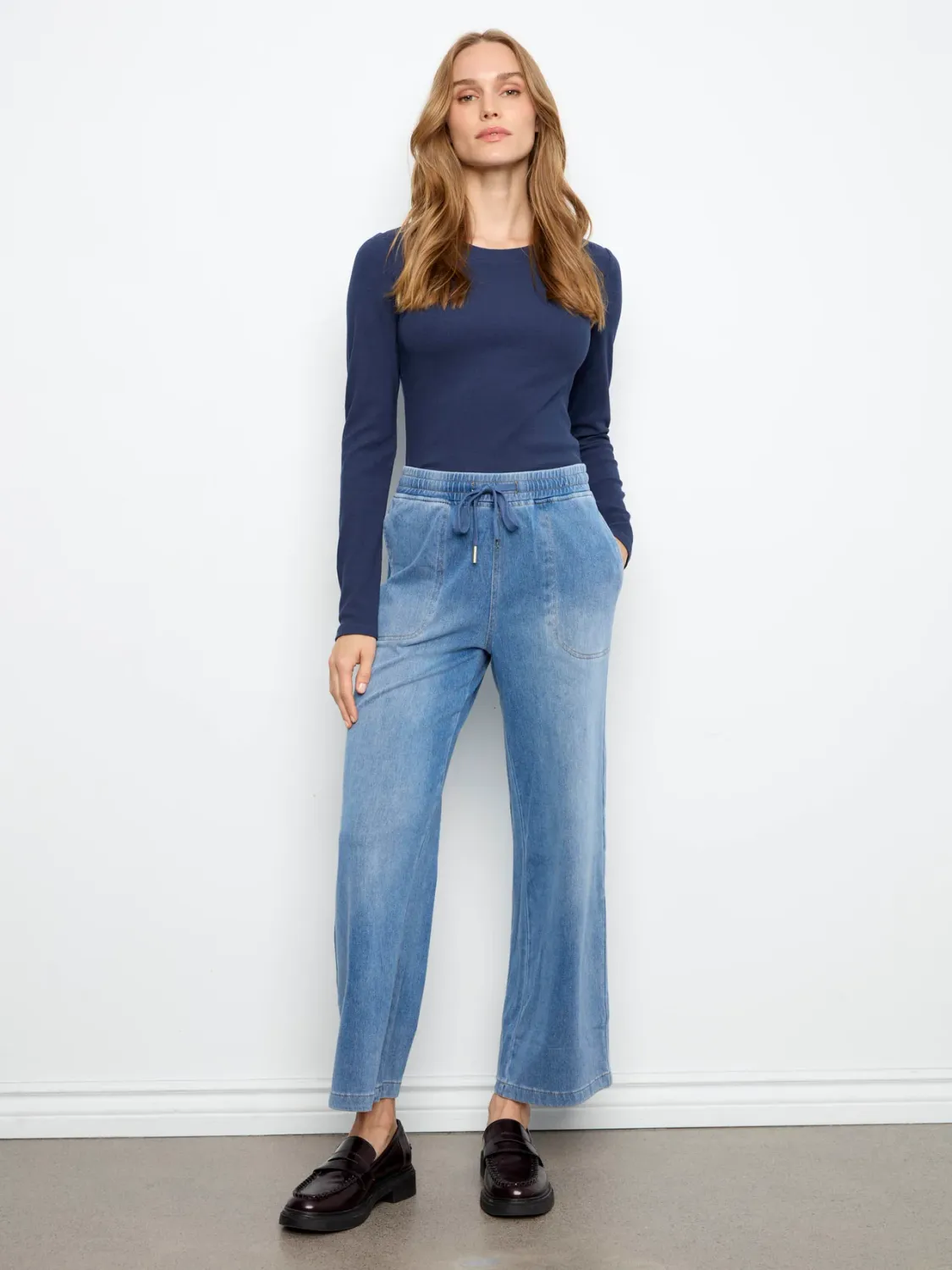 CB Wide Leg Knit Denim Jogger C5787R