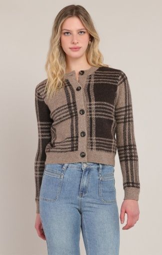 Room34 Plaid Cardigan 2827277 DG