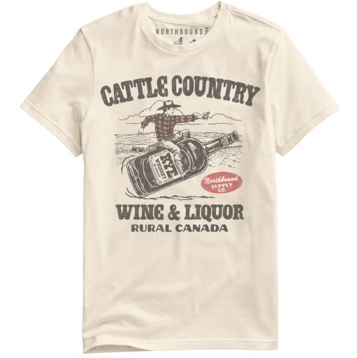 Northbound CATTLE COUNTRY T-SHIRT, Colour: Natural, Size: XL
