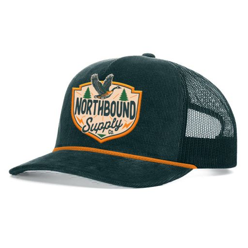 Northbound DUCK CORDUROY TRUCKER HAT, Color: F.Green, Size: O/S