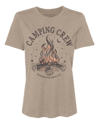 Northbound CAMPING CREW T-SHIRT, Colour: brown heather, Size: S