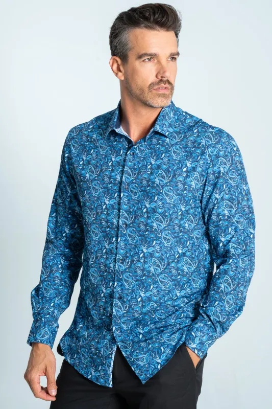 A&amp;S L/S Printed Woven Shirt ASIH3562