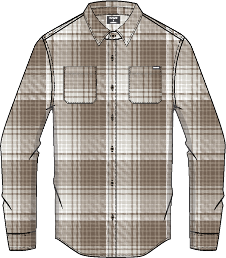 Hurley Eugene Heavyweight LS Flannel HFA206MMVS19131, Colour: WOODSIDE, Size: S