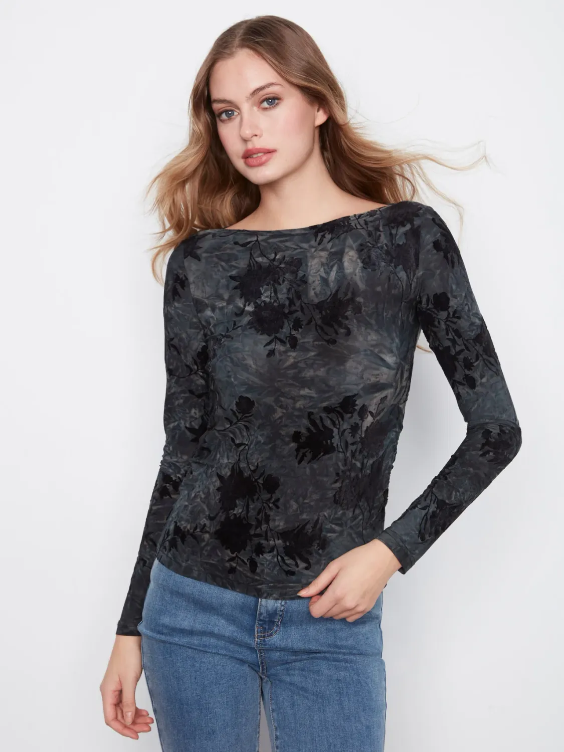 CB Boat Neck Top W/Ruching C1471PK