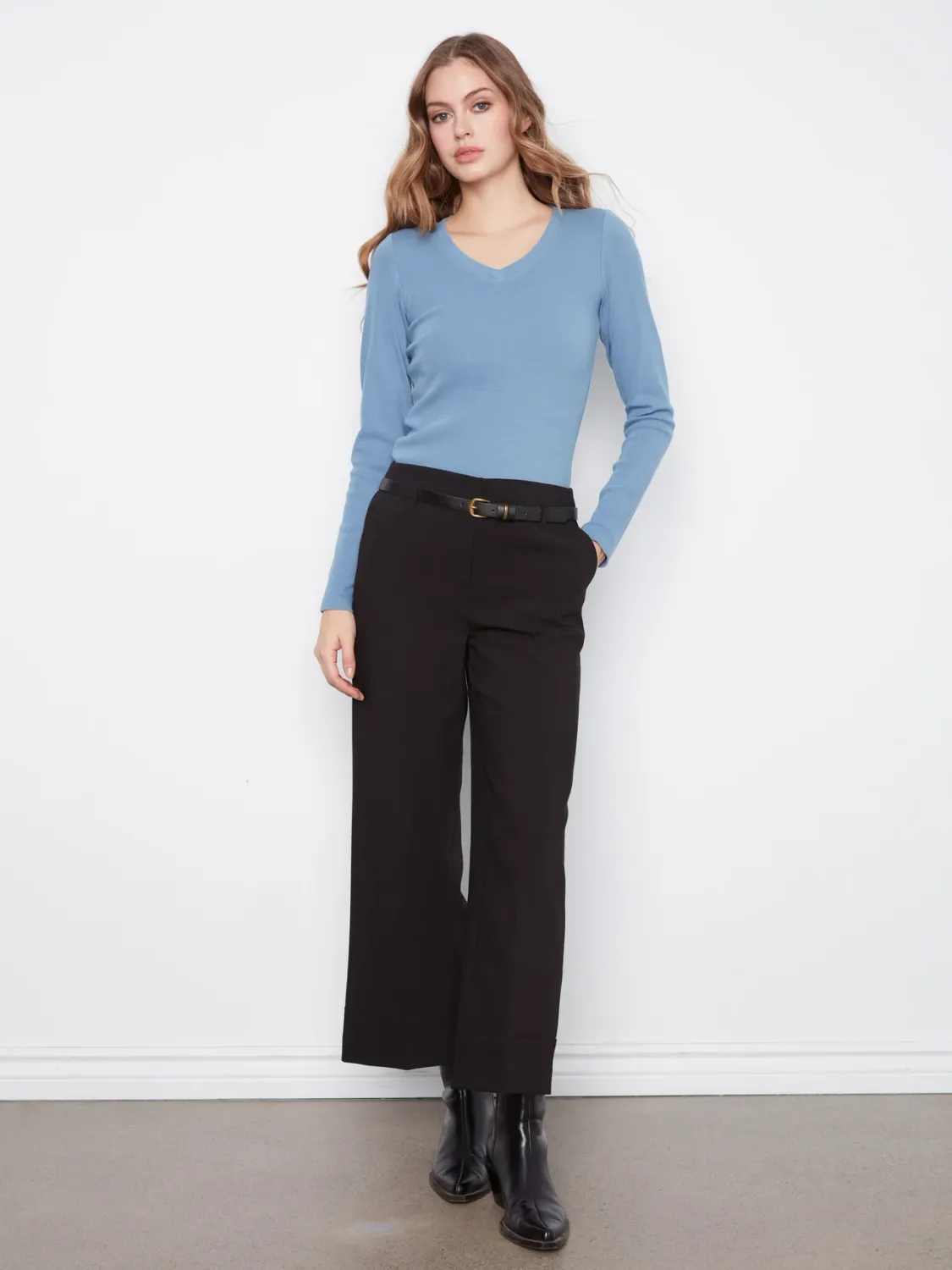CB Belted Wide Leg Pant W/Belt C5809