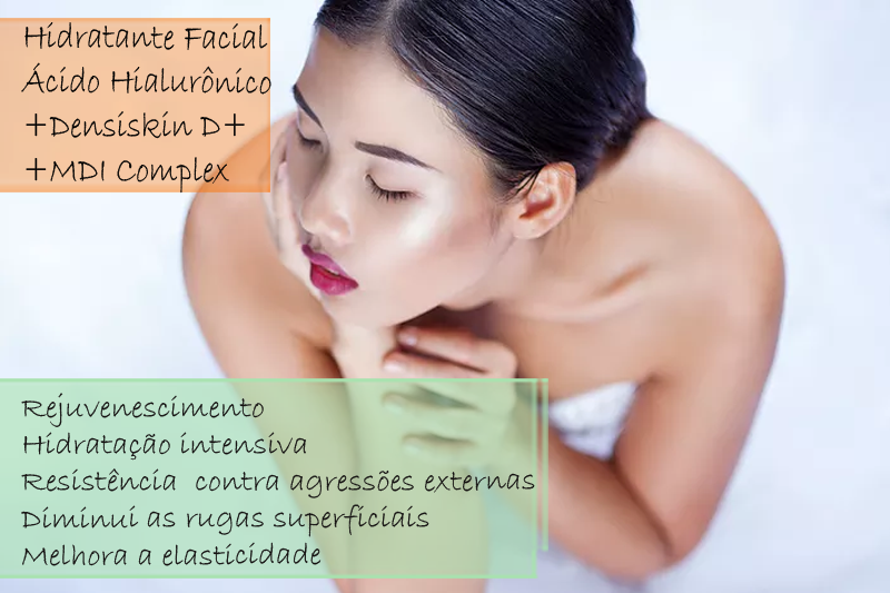 Hidratante Facial com Ácido Hialurônico 5%; Densiskin D+ 3%; MDI Complex 2%; - Creme (para usar durante o inverno) Hidratante Facial com Ácido Hialurônico 5%; Densiskin D+ 3%; MDI Complex 2%; - Creme (para usar durante o inverno)