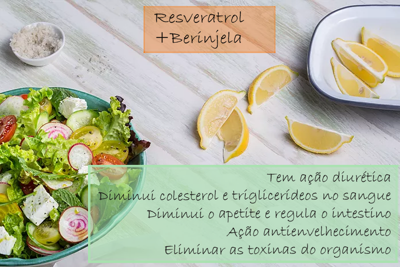 Resveratrol 20mg; Berinjela extrato seco 300mg - Cápsulas Resveratrol 20mg; Berinjela extrato seco 300mg - Cápsulas