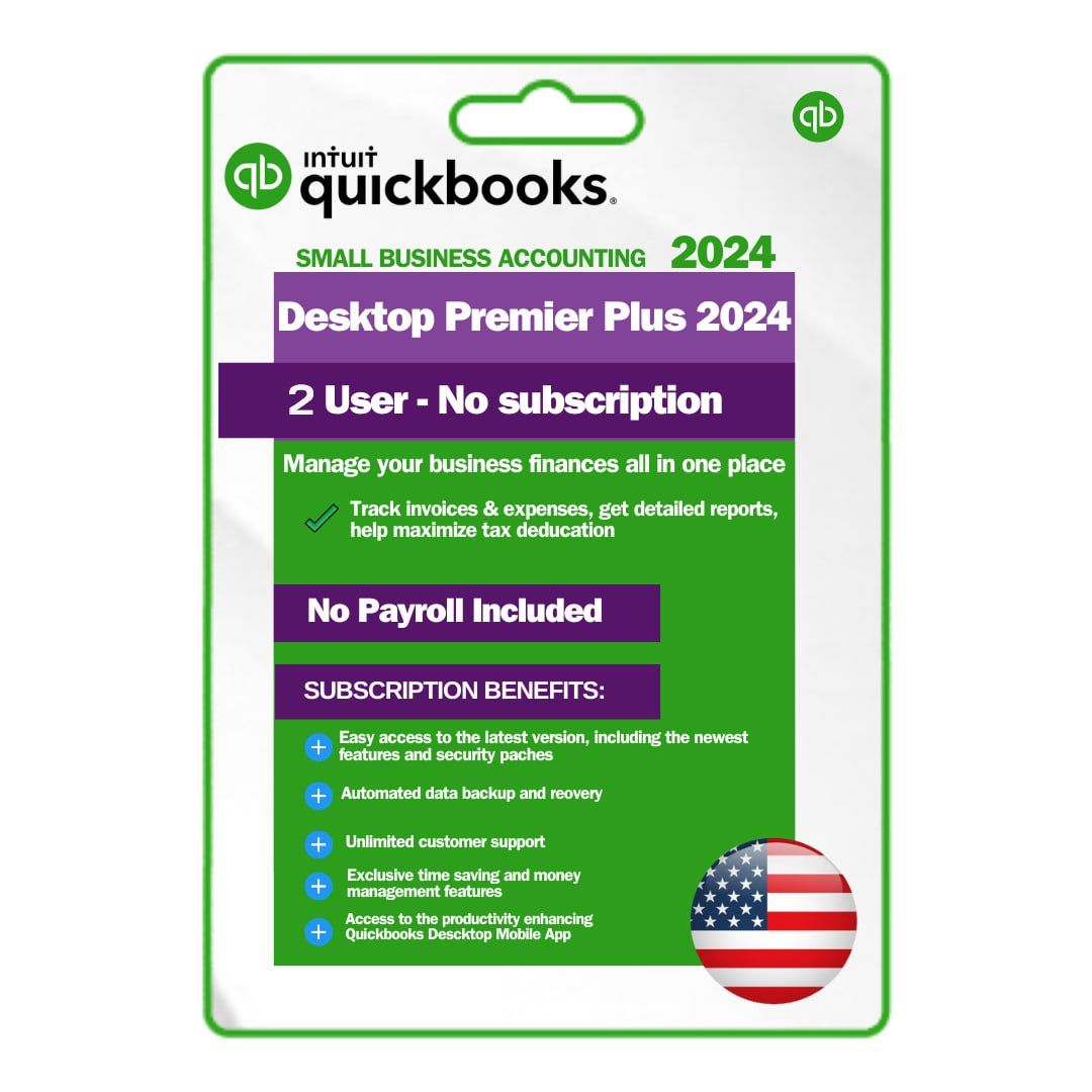 Intuit Quickbooks Desktop Premier Plus 2024 | US Version | Lifetime Activation