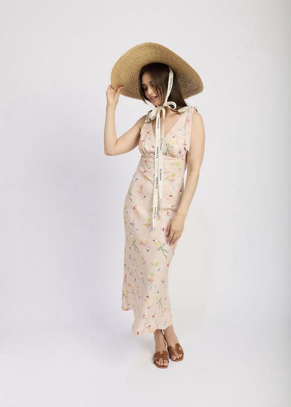Cocktail Print Midi Dress