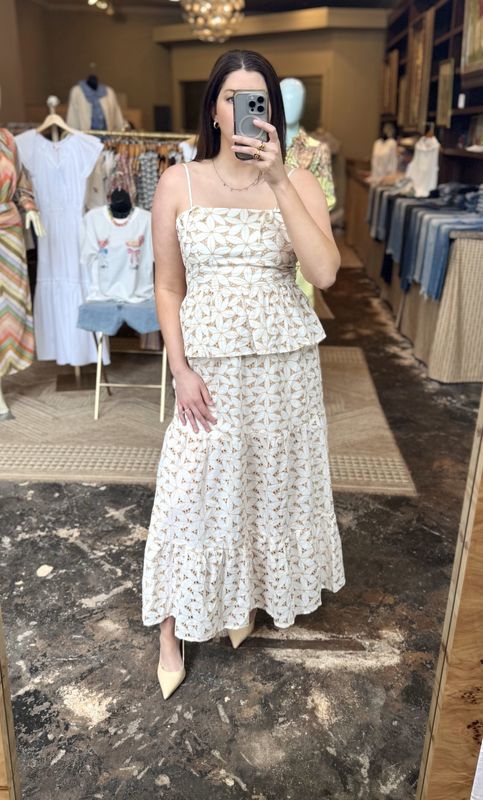 Floral Eyelet Top