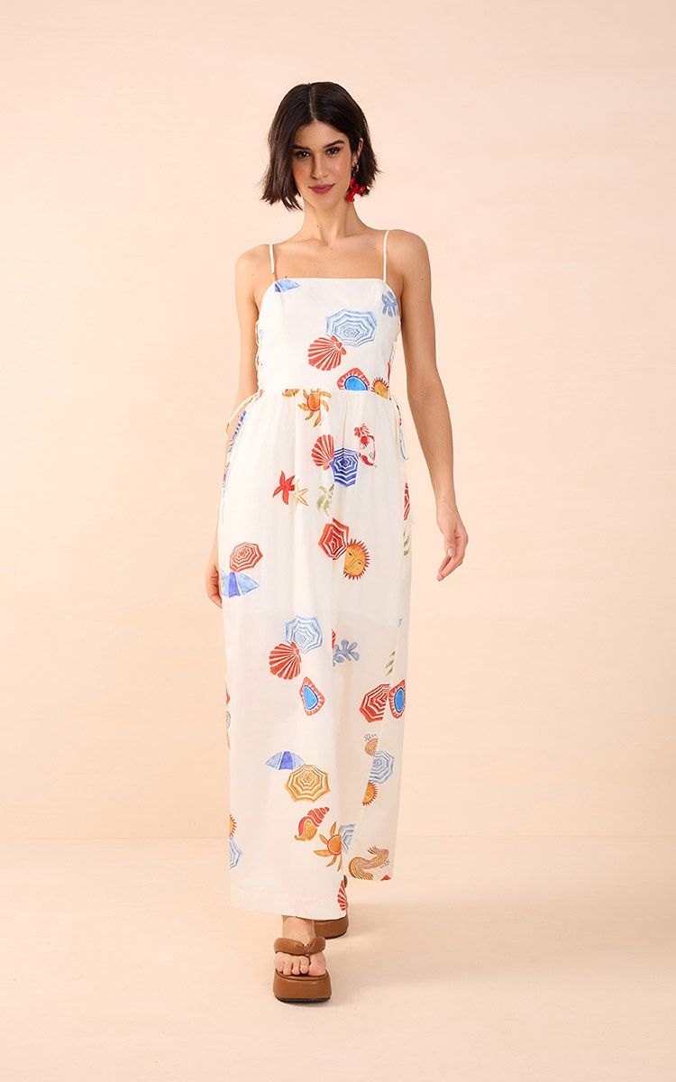 Beach Print Maxi