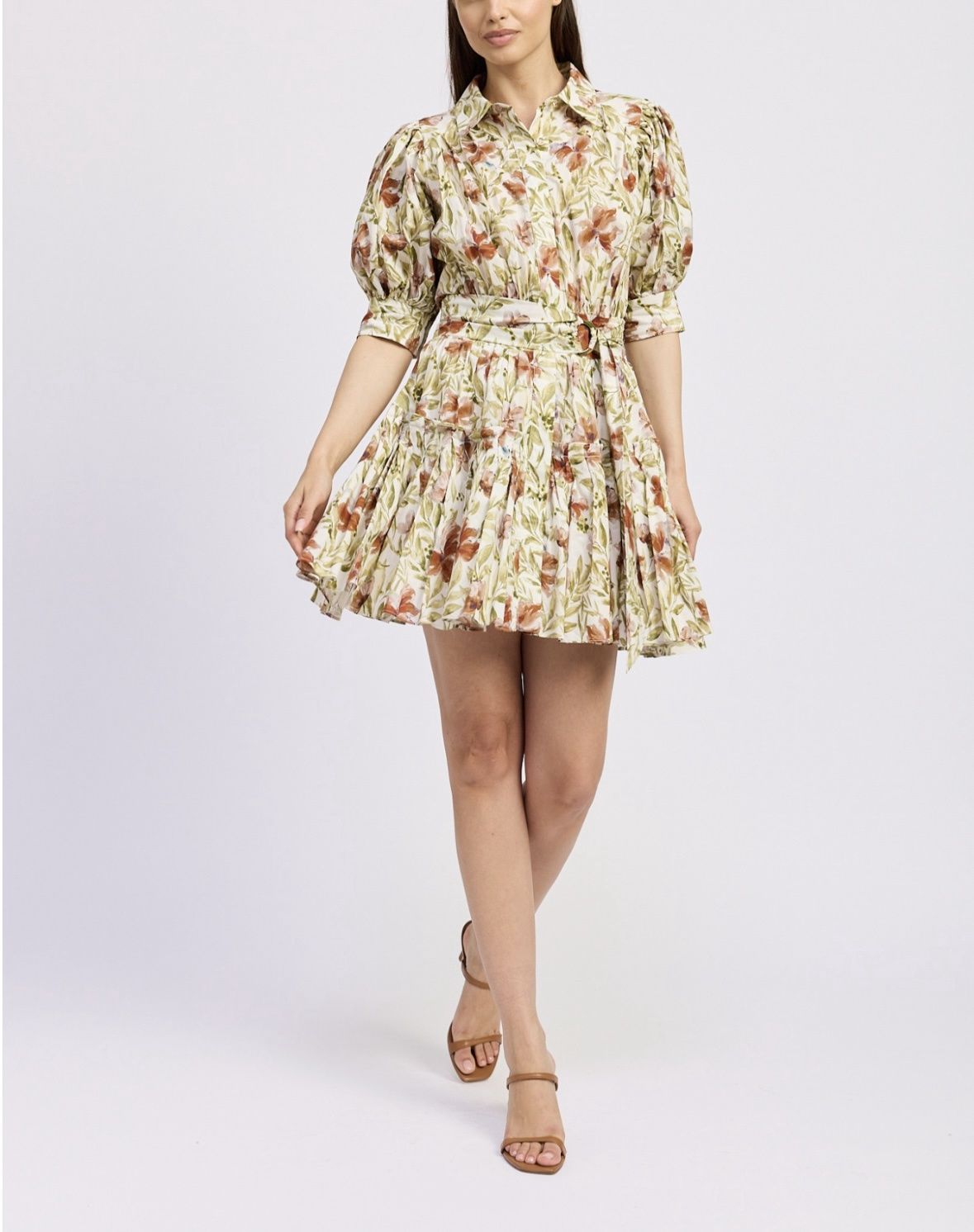 Terracotta Floral Dress
