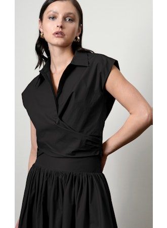 Poplin Wrap Top