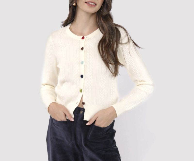 Heart Button Cardi