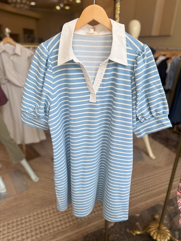 Knit Polo Collar Dress